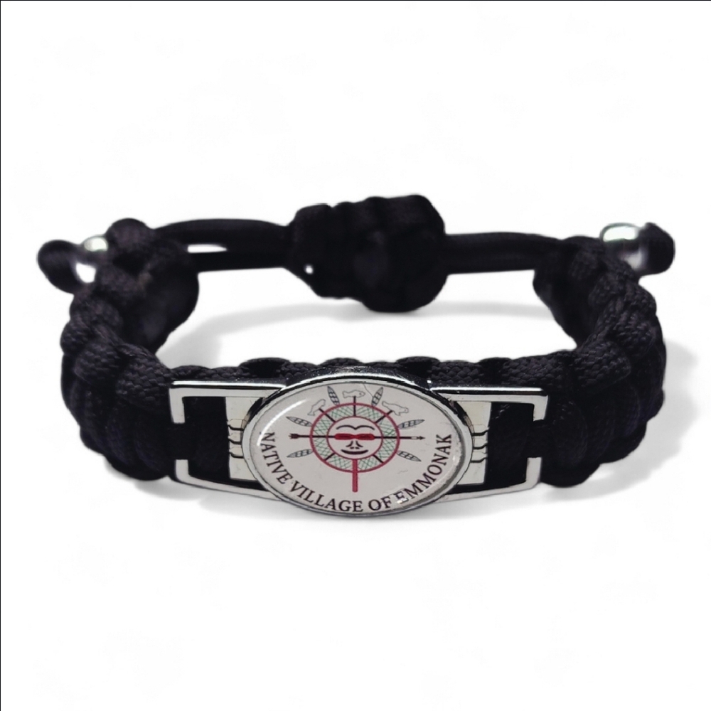 Emmonak Village Flag Adjustable Charm Bracelet Native American Heritage